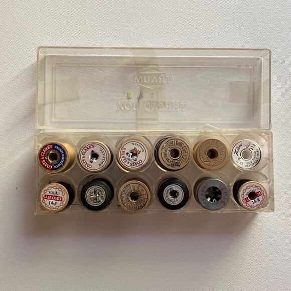 Karapenn All Purpose Sewing Threads Set Box Blue Yellow - Picture 1 of 9